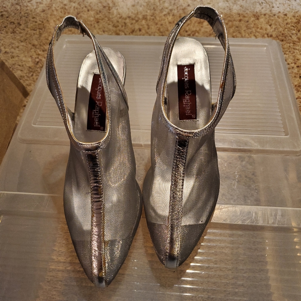 Silver Mesh Jacques Raphael heels